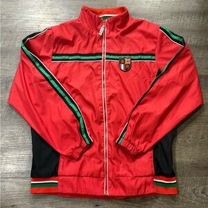 Vintage Red England/France Embroidered Creat Soccer World Cup Track Jacket - M